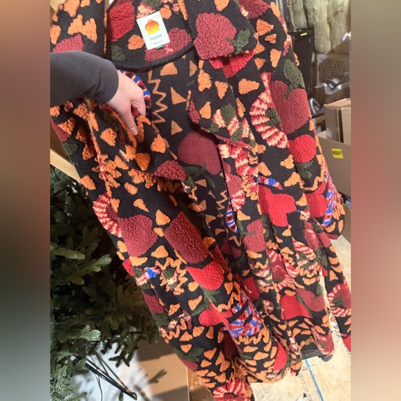 Farm Rio - women’s fluffy knee length jacket - Picture 4 of 5